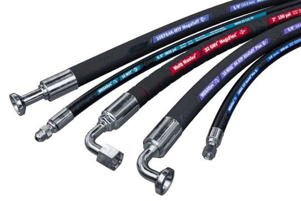 Custom 1 2 NPT hydraulic hose assembly with JIC fittings and OEM branding