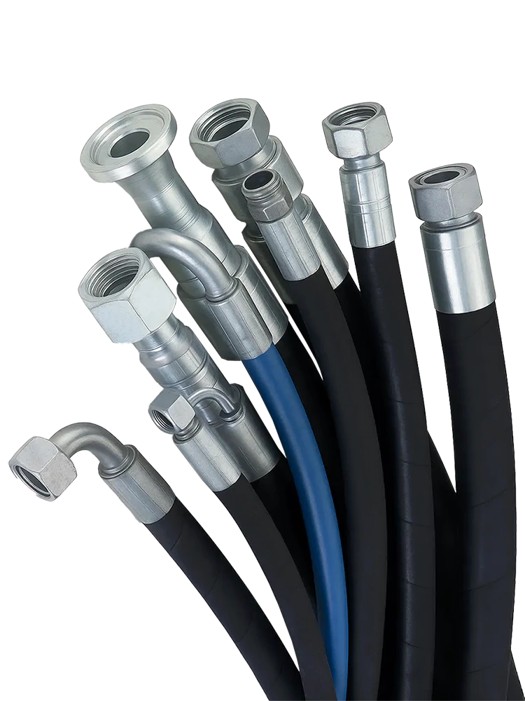 Custom Hydraulic Hose with Crimped Fittings