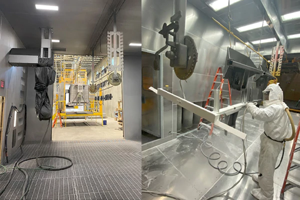 Industrial coating production line