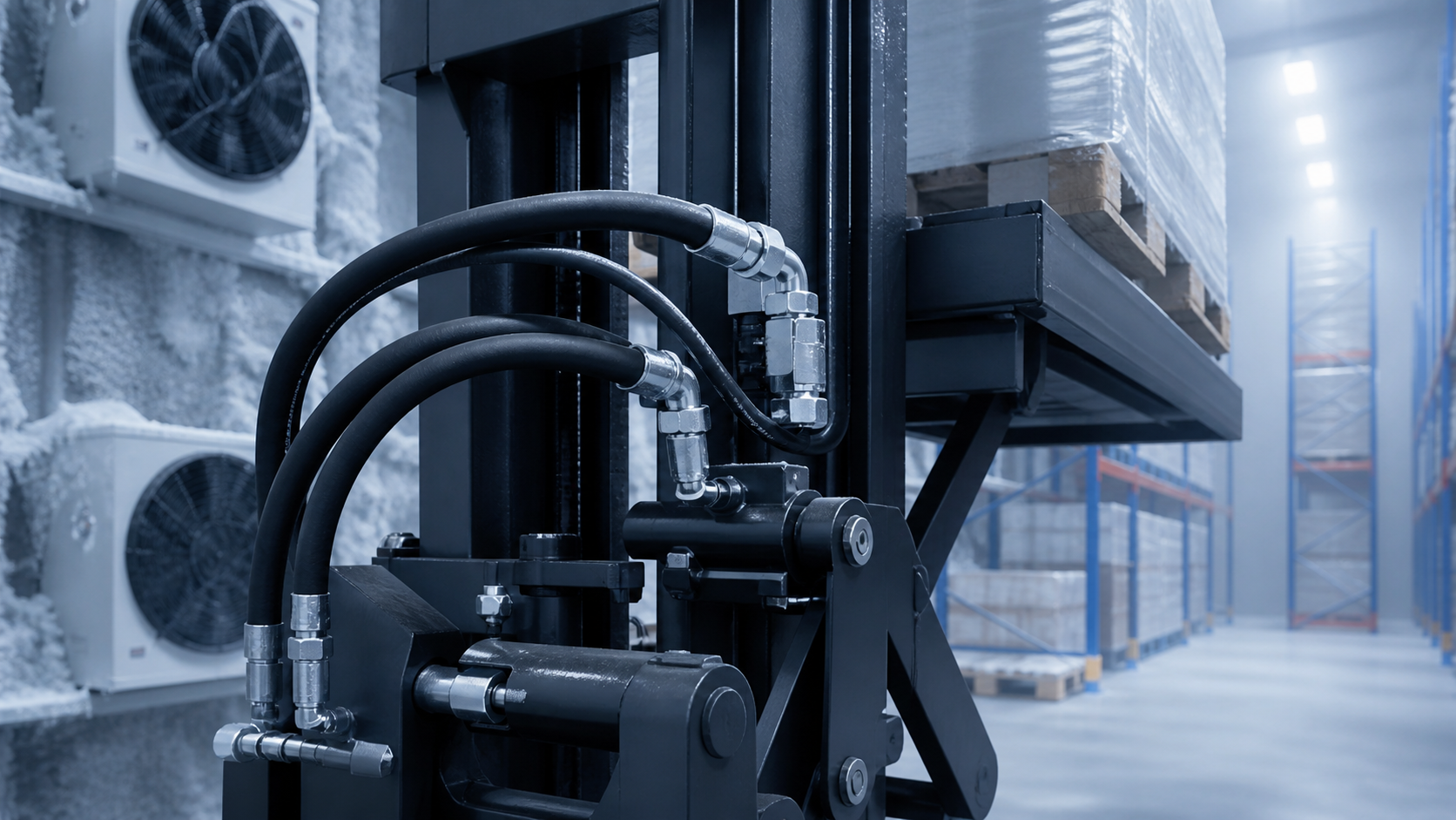 Mangueira hidráulica para máquinas de armazenamento refrigerado e congeladores